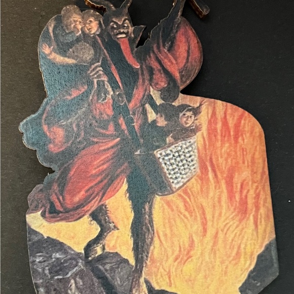 Krampus Holiday Brooch - dark xmas devil of Christmas krampus alpine legend gift - Picture 3 of 6